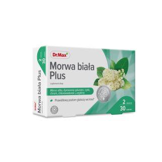 Dr.Max екстракт білої шовковиці та гурмару, цинк, хром, L-аргінін, нормалізація рівня глюкози, 30 таблеток