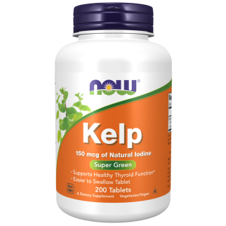 Now Foods Kelp 150 мкг Йод з ламінарії, 200 таблеток