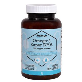 Vitacost Synergy Omega-3 Super DHA 500 мг на порцію, жирні кислоти Омега-3, 120 капсул на 60 днів прийому