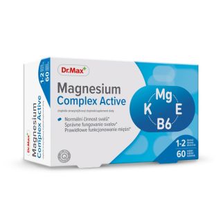 Dr.Max Magnesium Complex Active Магнію цитрат, калій, вітамін Е, вітамін В6, 60 таблеток. До 02/26
