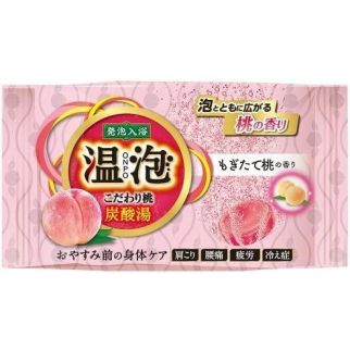 Earth Pharmaceutical Onbao Kodawari Peach шипуча таблетка для прийняття ванни, аромат свіжозібраного персика