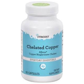 Vitacost Chelate Copper хелатна форма міді + рослинні екстракти, 60 капсул на 60 днів прийому