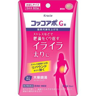 Kracie Coco Apo G натуральний комплекс для схуднення з акцентом на антистрес, спалювання жиру, 60 таб на 5 днів