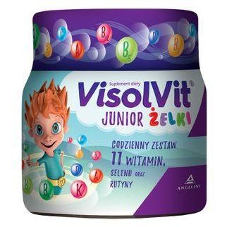 VisolVit Junior жувальні мультивітаміни для дітей від 3 років, 11 вітамінів, селен, рутин, фруктовий смак, 50 шт