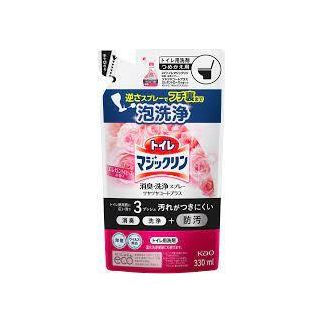 Kao Magiclean Tsuyatsuya Спрей-пінка для очищення та дезодорації туалету з ароматом троянди, поповнення 330 мл