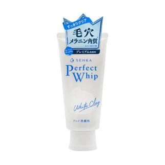 Shiseido Senka Perfect Whip White Clay освітлююча пінка з шовком, гіалуроновою кислотою, білою глиною, 120 г
