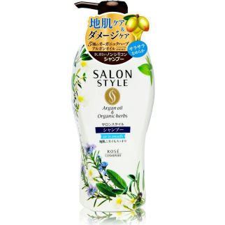 KOSE Salon Style Розгладжуючий шампунь з органічними екстрактами для тьмяного волосся, без силікону, 500 мл