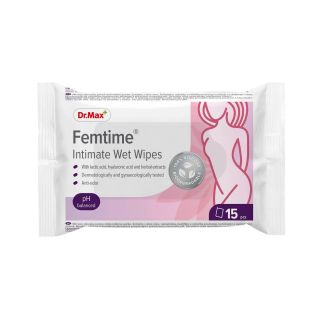Dr.Max Femtime Intimate Wet Wipes вологі серветки для інтимної гігієни, 15 штук