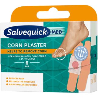 Salvequick Corn Med, пластирі від мозолів, із саліциловою кислотою, 6 шт.