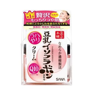 Sana Nameraka Honpo Hari Shiny Cream нічна крем-маска з коензимом Q10 і соєвим молоком, 50 г