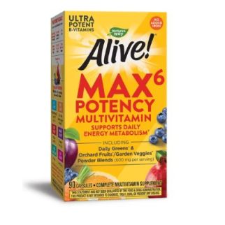 Nature's Way Alive! Max6 Potency Multivitamin Мультивітамінний комплекс, 90 капсул