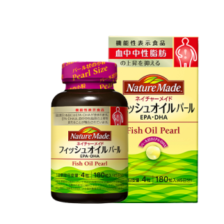 Otsuka Pharmaceutical Nature Made Fish Oil Pearl DHA EPA риб'ячий жир, 180 желатинових капсул на 45 днів прийому