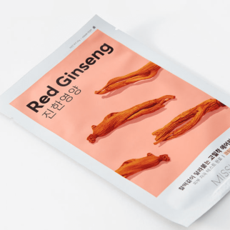 MISSHA Airy Fit Sheet Mask Red Ginseng Тканинна маска для обличчя з червоним женьшенем, 1 шт 19 г