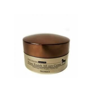 DEOPROCE Horse Enrich All Care Cream крем для обличчя з кінським жиром, оліями та екстрактами, 100 г