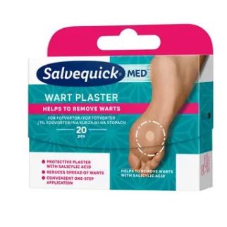 Salvequick Wart пластирі від натоптишів та бородавок, 20 штук. До 11/2026