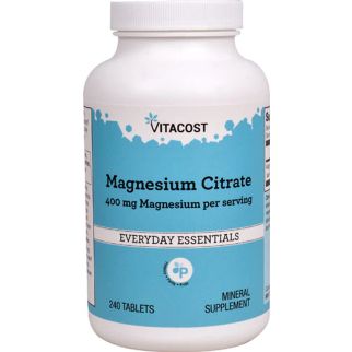 Vitacost Magnesium Citrate магнію цитрат 200 мг у кожній таблетці (400 мг на порцію з 2 т), 240 таблеток
