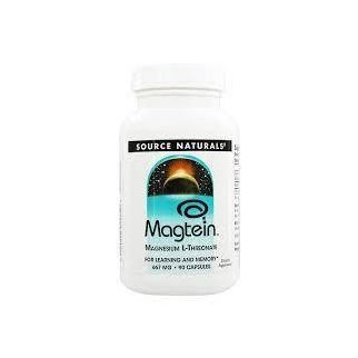 Source Naturals Magtein Magnesium L-Threonate (нейро магній) для покращення роботи мозку, 90 капсул на 30 днів