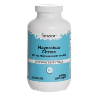 Vitacost Magnesium Citrate магнію цитрат 400 мг на порцію (200 мг у таблетці), 240 таблеток