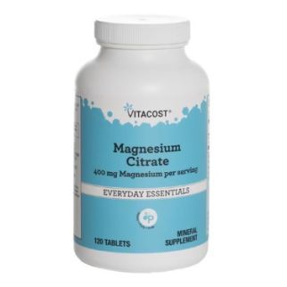 Vitacost Magnesium Citrate магнію цитрат 400 мг на порцію (200 мг у таблетці), 120 таблеток