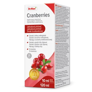 Dr.Max Cranberries екстракт журавлини, шипшини, D-маноза для підтримки сечовидільної системи, 120 мл. До 04/2026