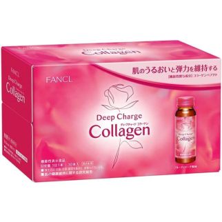 Fancl Deep Charge Collagen пептид колагену питний 3000 мг + вітамін С, 10 флаконів по 50 мл смак персик
