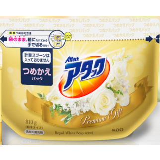 KAO Attack Premium Gift Royal White Soap пральний порошок, поповнення 810 г