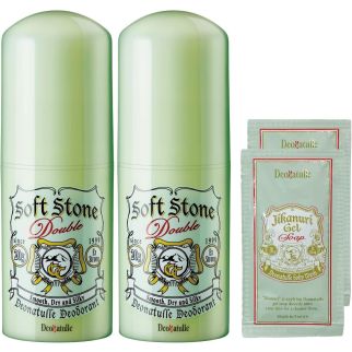 Soft Stone Deonatulle W Color Control Натуральний дезодорант-антиперспірант з квасців, 2 шт х 20г + мило