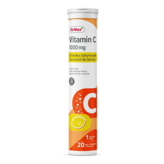 Dr.Max Vitamin C 1000 мг, шипучі таблетки зі смаком лимона, 20 шипучих таблеток на 20 днів прийому