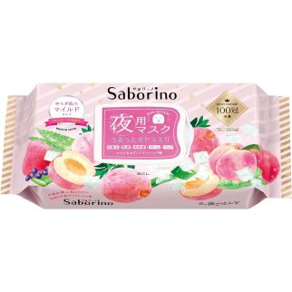 Saborino Night Mask Peach Tea Нічна зволожуюча експрес-маска з екстрактом персика та алое, 28 шт