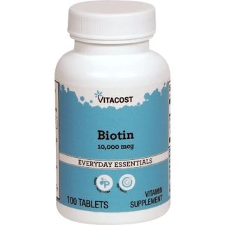 Vitacost Biotin Біотин, 10000 mcg, 100 таблеток