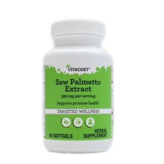 Vitacost Saw Palmetto Extract 320 мг, здоров'я простати, 60 капсул