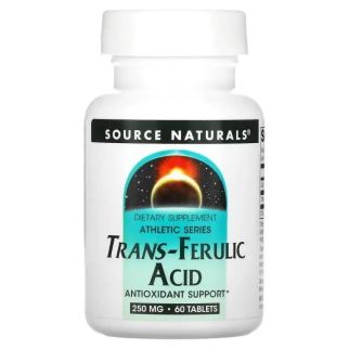 Source Naturals Trans-Ferulic Acid Athletic Series Транс-ферулова кислота 250 мг, 60 таблеток