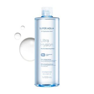 Missha Super Aqua Ultra Hyalron Mizellen Cleansing Water міцелярна вода з гіалуроновою кислотою, 500 мл