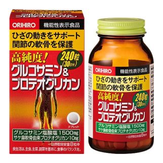 Orihiro Високоочищений глюкозамін і протеоглікан, 240 таблеток на 30 днів. До 05/2026