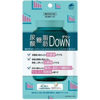 Unimat Riken Uric Acid, Sugar, Fat Down Комплекс для зниження рівня цукру та сечової кислоти, 40 таблеток