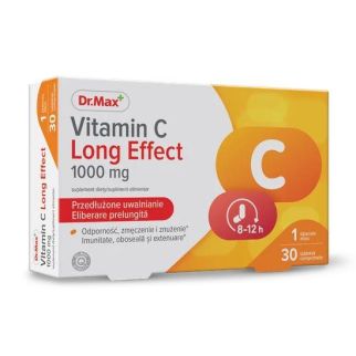 Dr.Max Вітамін С повільного вивільнення 1000 мг, 30 таблеток на 30 днів прийому