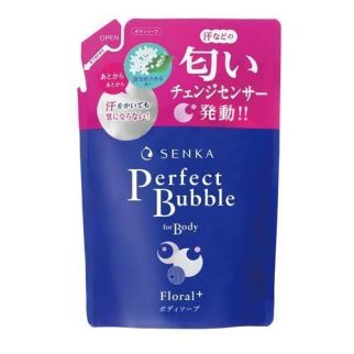 Shiseido SENKA Perfect Bubble Гель для душу з гіалуроновою кислотою, квітковий аромат, Refill 350 мл