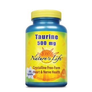Natures Life Taurine, Таурин для сердца и нервной системы, 500 мг, 100 капсул на 100 дней. До 11/2027