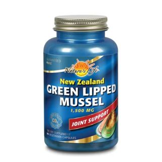 Natures Life New Zealand Green Lipped Mussel 1500 mg Новозеландские зеленые мидии, 90 капсу. До 12/2027