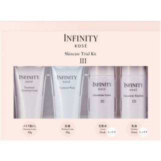 Kose Infinity набор Treatment Cleansing Cream 20г Treatment Wash 20г Concetrat Lotion 3 35мл Emulsion 3 35мл