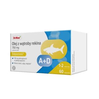 Dr. Max Масло печени акулы, 60 капсул на 30 дней. До 04/2026