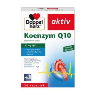 Doppelherz Aktiv Coenzyme Q10 Коэнзим Q10 30 мг, витамины В1, В6 и В12, 30 капсул на 30 дней. До 09/2027