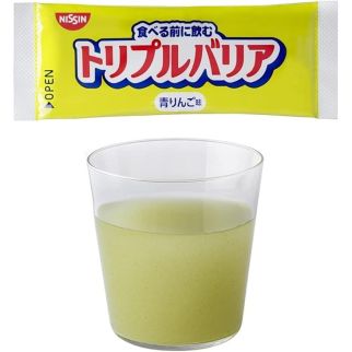 Nissin Foods Triple Barrier Psyllium Напиток из шелухи семян подорожника, вкус яблока, 1 пакетик х7г. До 02/27