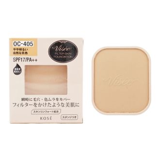 Kose Visee Riche Filter Skin Foundation SPF17 PA++ Пудровая тональная основа, сменный блок, ОС-405, 10 г