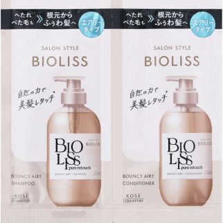 KOSE SS Bioliss Pure Touch Petafuwa Shampoo & Hair Conditioner Trial Set Пробный набор шампунь и кондиционер, 10 мл + 10 мл