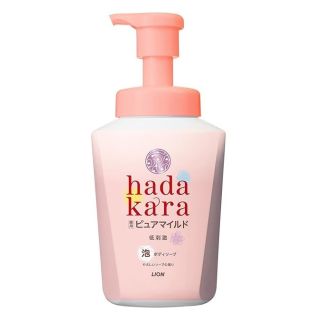 LION Hadakara Foam Нежное пенное мыло для детей и взрослых, аромат мыла и персика, 550 мл