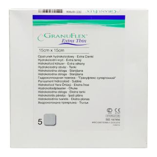 Гідроколоїдний пластир Грануфлекс (Granuflex Extra Thin), 15см*15см, США