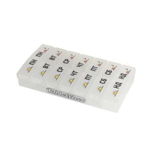 Пігульниця тижнева на 2 прийоми, біла