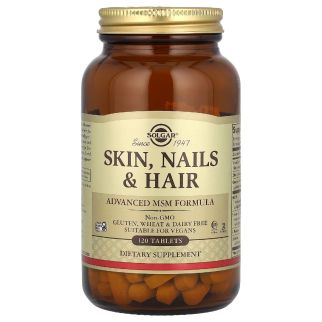 Вітаміни для волосся, шкіри та нігтів Skin, Nails & Hair, 120 таблеток (Solgar)
