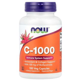 Вітамін C 1000 мг C-1000, 100 капсул (NOW Foods)